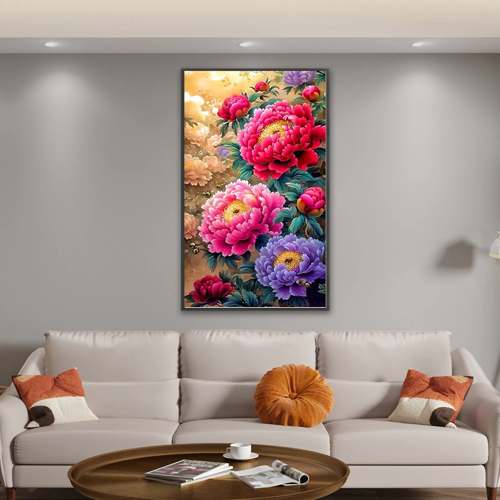 

Full Embroidery Beaded 60x105cm Flower 11CT DIY Beadwork Kit for Living Room