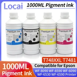 1000ML T748XL T748 T748XXL Pigment Ink For Epson WorkForce Pro WF-8090 WF-8590 WF-6090 WF-6530 WF-6590 Printer Ink