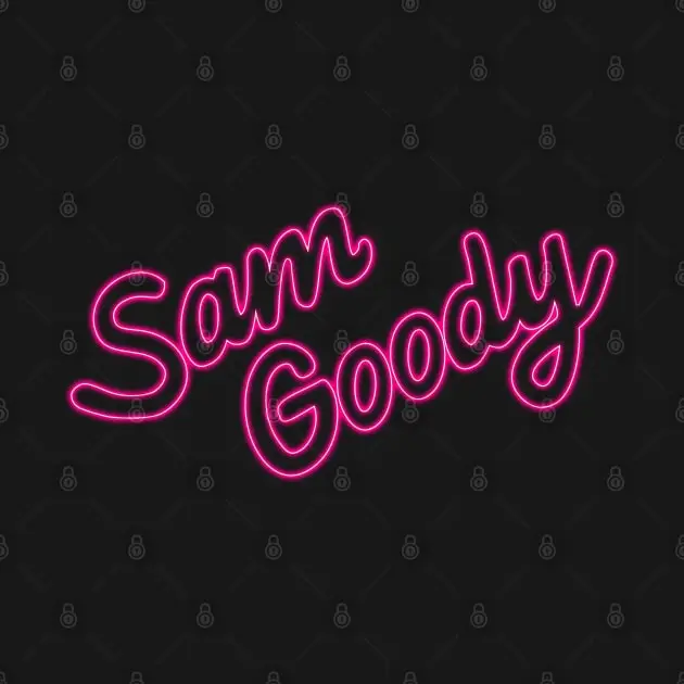 Sam Goody Music Store Neon T-Shirt Casual O-Neck Tee Shirts Streetwear New Fashion Top Tees