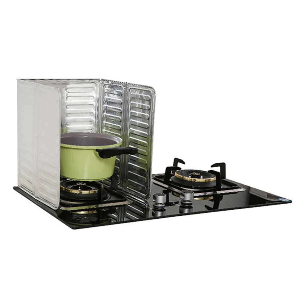 

Aluminium Foil Splash Proof Baffle Foldable Wall Protected Screens Lightweight Heat Insulation User-Friendly for Kitchen Gadgets