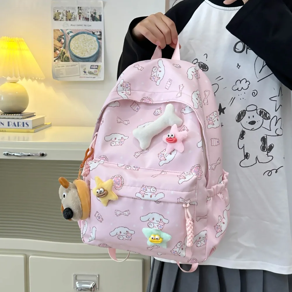 

Kulomi sweet cartoon load-reducing large-capacity backpack Hello Kitty cinnamon dog student school bag cute backpack