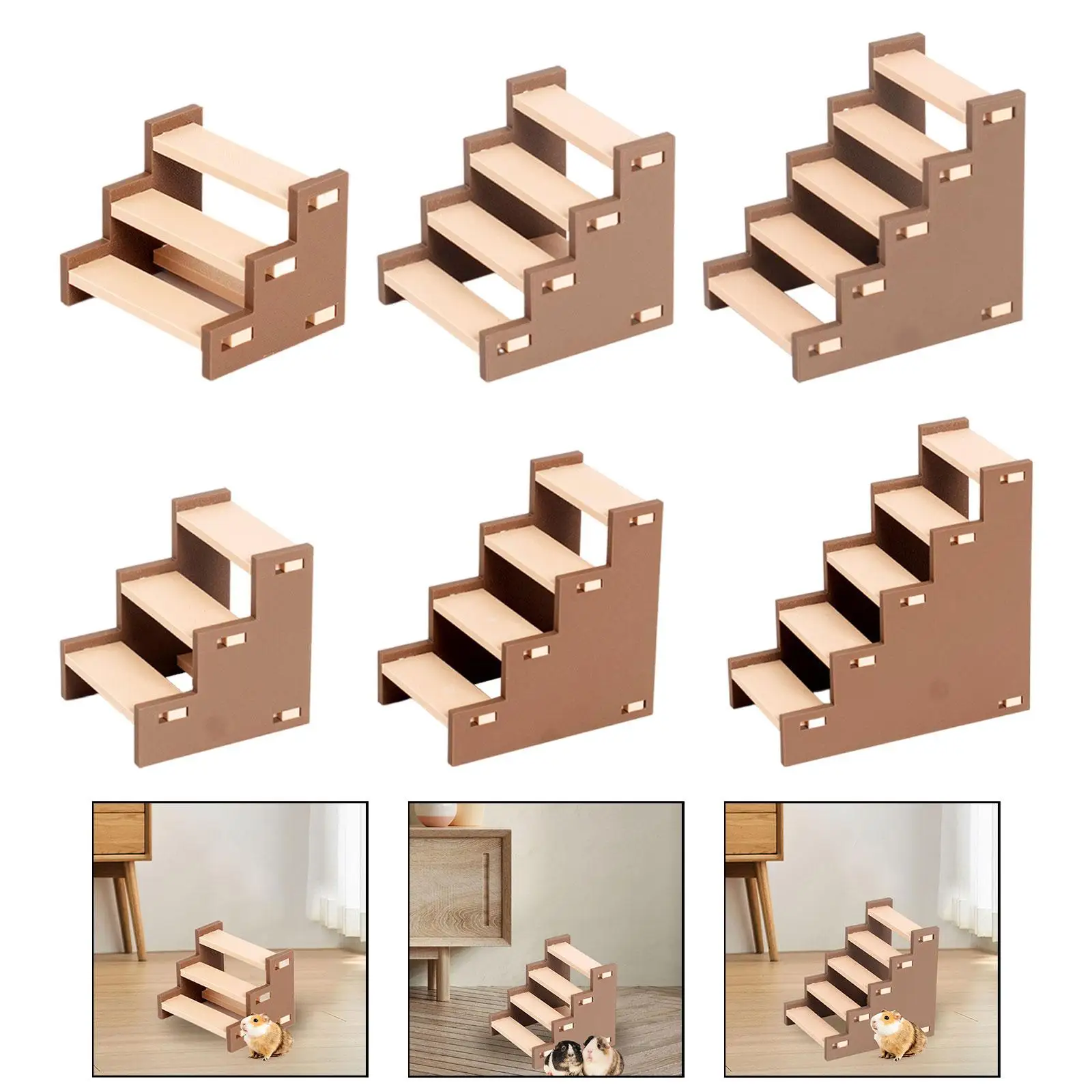 DIY Hamsters Climbing Ladder Toy Easy to Clean for Pet Enrichment Vertical Design PP Material Multipurpose Habitat Accessories