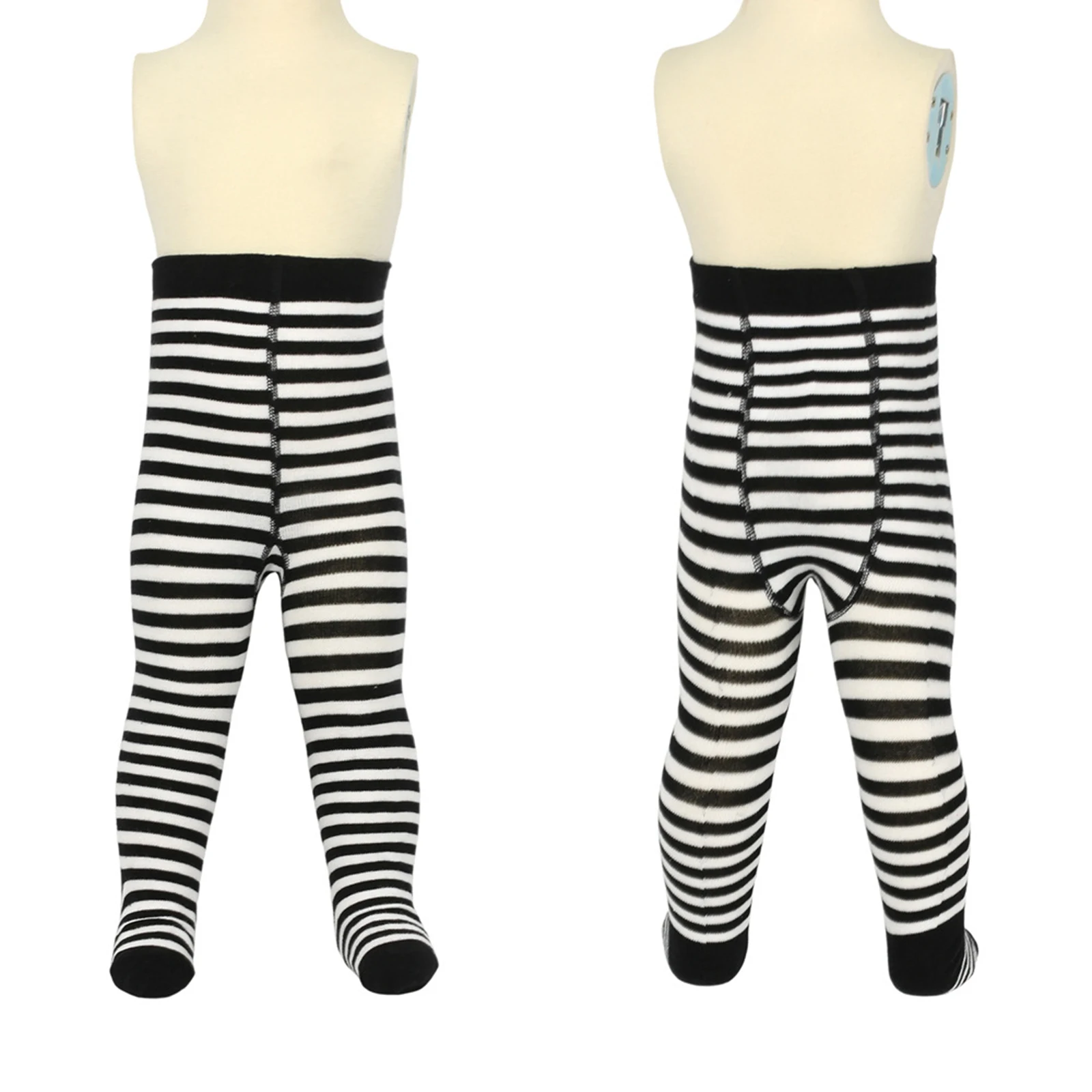 2026 Spring Fashion Toddler Baby Girl Knit Leggings Christmas Elastic Band Striped Tights Pantyhose Socks