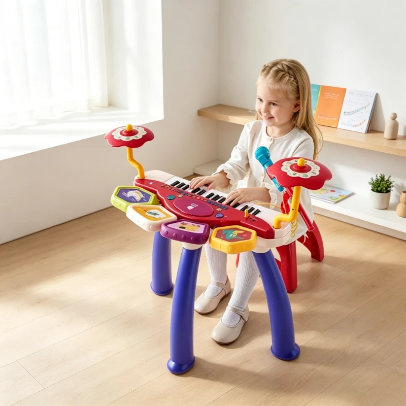 Kids Bluetooth Electronic Keyboard Multifunction Beginner Piano Toy Playable Music Learning Birthday Gift Home 어린이 전자 피아노