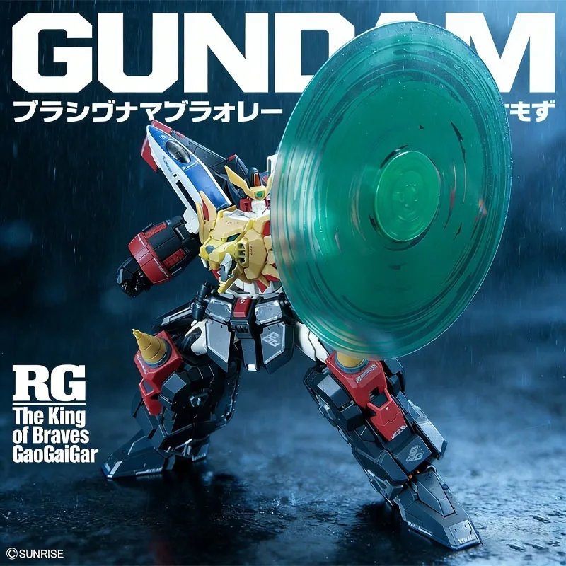 

Bandai Genuine RG GUNDAM Action Anime Figure The King of Braves GaoGaiGar Model Kit for Boys Girls Kids Gift Collectible Model