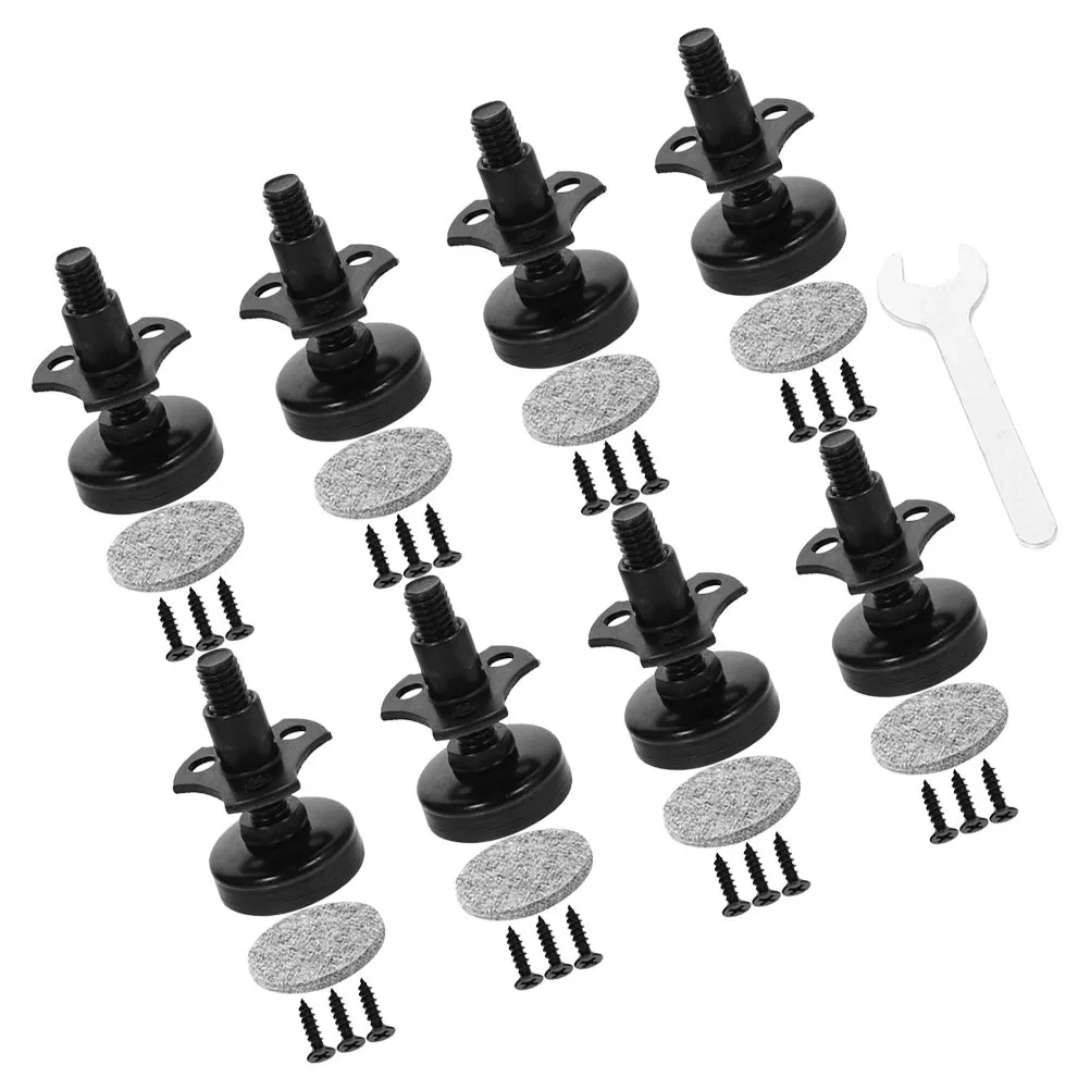 

Adjustable Furniture Leveling Feet Kit Carbon Steel Felt Pads Table Chair Cabinets Legs Anti Wobble Sturdy Durable Indoor