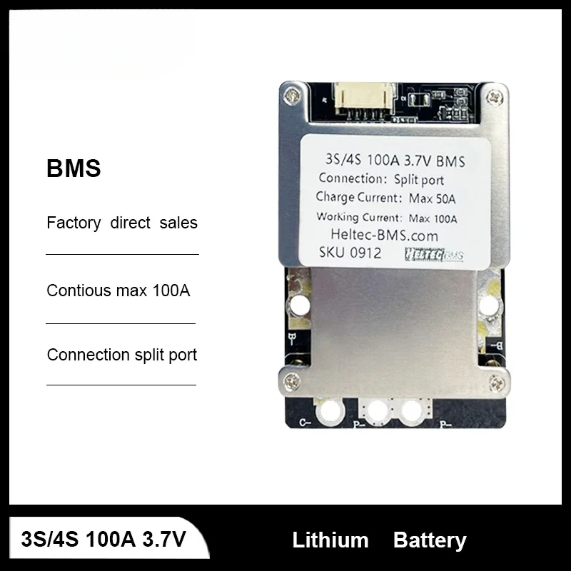 BMS 3S 4S LiFePO4 12V BMS Lithium Ion 50A 80A 100A 120A 160A 200A 300A 380A Balance Motorcycle/car Start Up/inverter