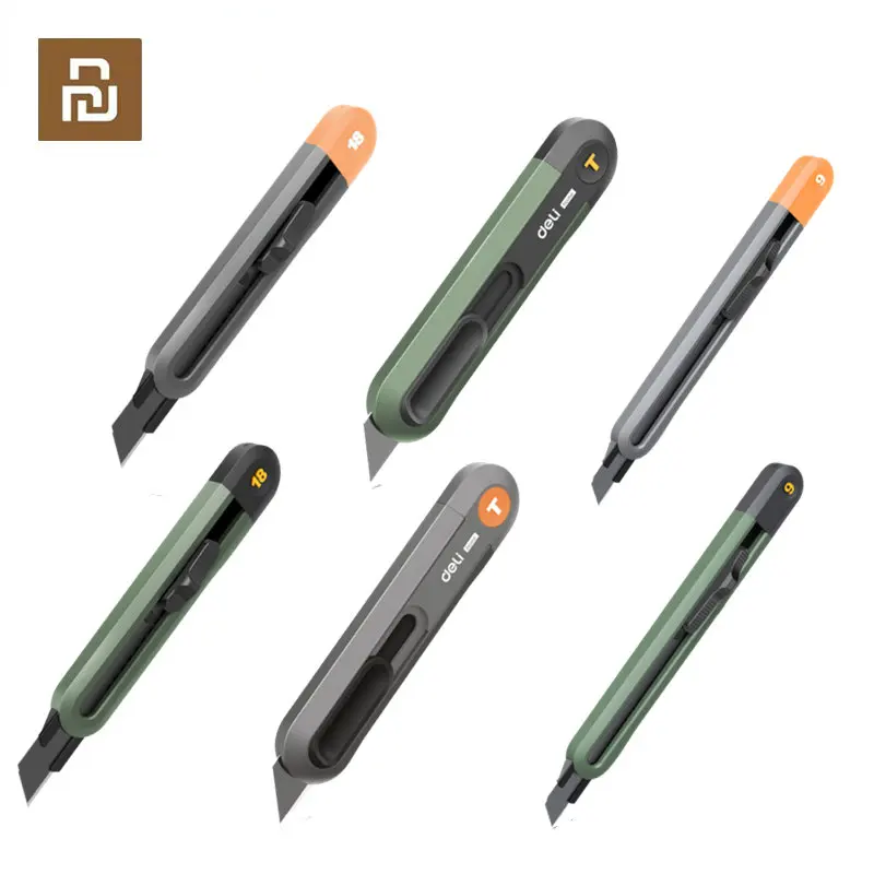 XIAOMI Tools 1 Pcs 9/18mm Green/gray Industrial T-shape Utility Knife Multifunctional Portable Household Hand Tool Mini Knifes