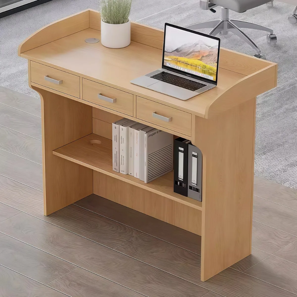 Teacher Lecture Desk Commercial Host Master of Ceremonies Reception Desk Welcome Shopping Guide