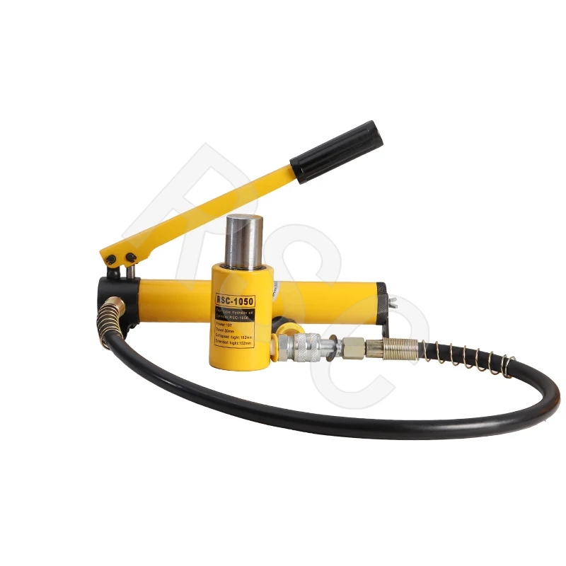(Combination) RSC-1050 short hydraulic jack with CP-180 manual hydraulic pump