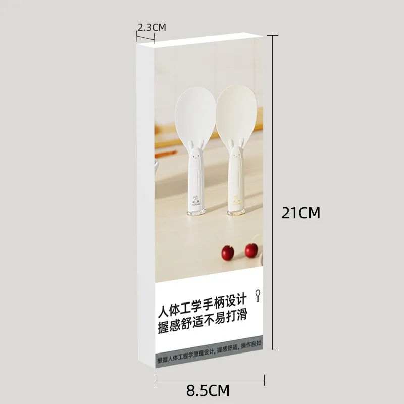 1pc rabbit cartoon decpration Rice Scoop Food Grade Plastic Non Stick Standing Kitchen Spoon Kitchen Tools Gadgets