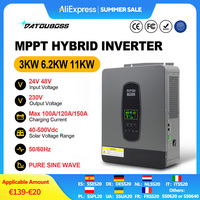 DATOUBOSS Solar Inverter 48V 24V Pure Sine Wave 6200W 3000W 11KW MPPT Charger LCD Display for Home Off-Grid Power RV