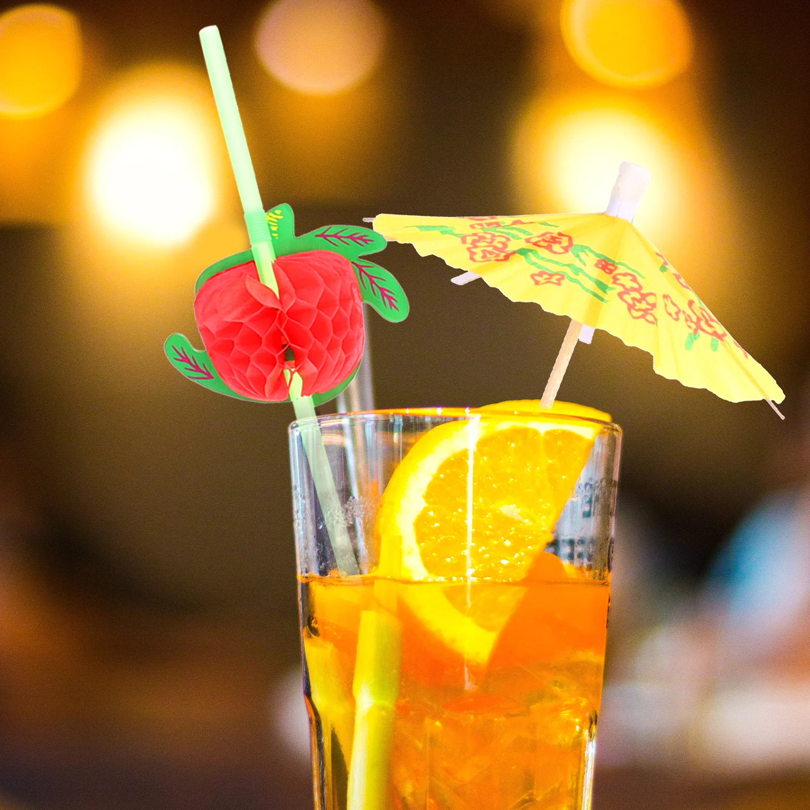 

Plastic Wood Paper Dining Table Layout Props Fruits Straws Umbrella Party Stick Cocktail Picks Fruit Desserts Kitchen Bar Tools