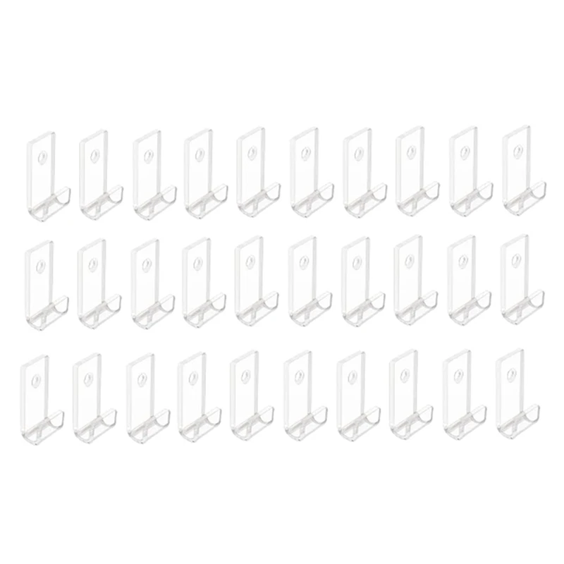 

30Pcs Vinyl Record Display Shelf Wall Mount Minimalist Acrylic Vinyl Holder For CD Display