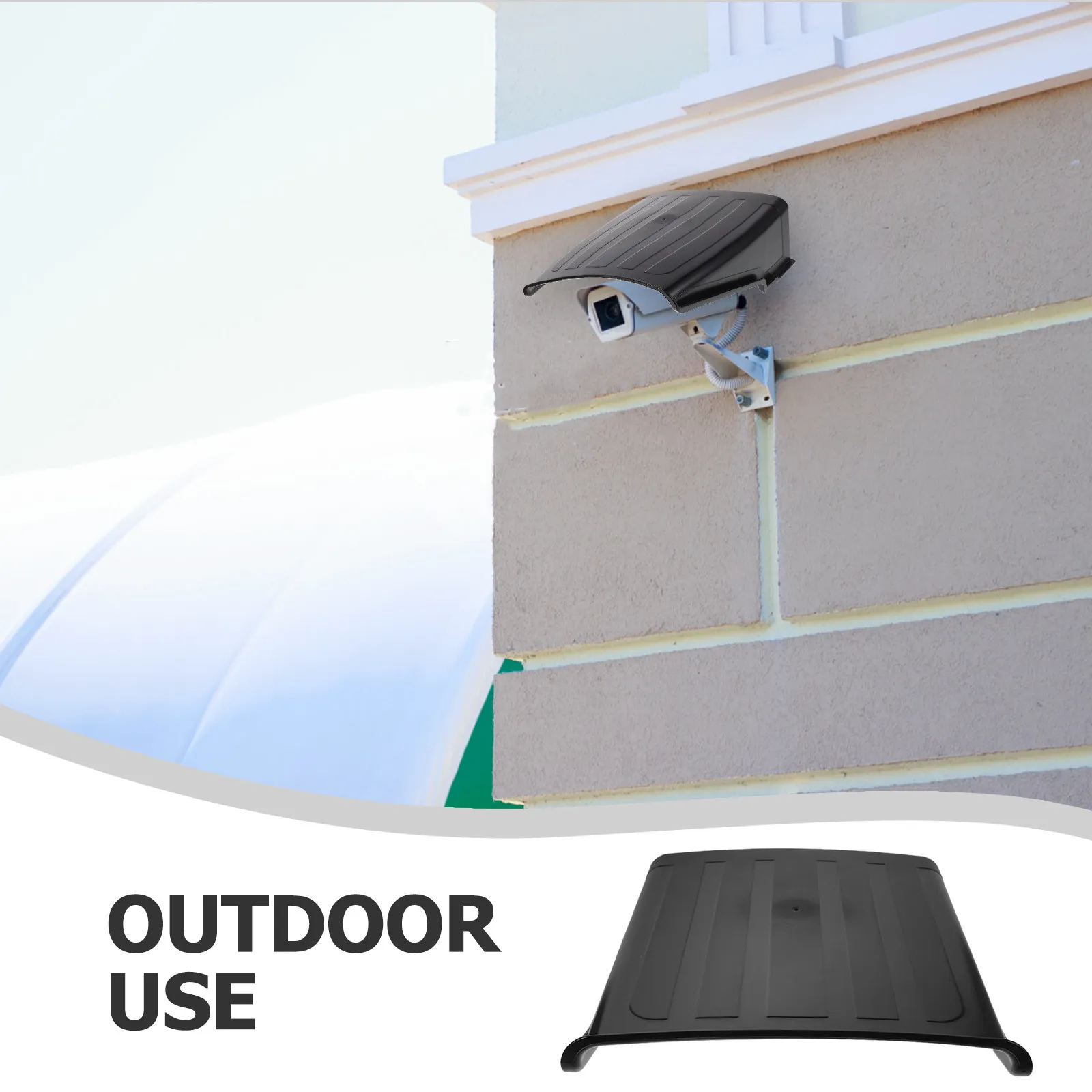 2Pcs Camera Protective Cover Outdoor Waterproof Sun Rain Shield Security Camera Dust Cover Uv Resistant Plastic All Weather