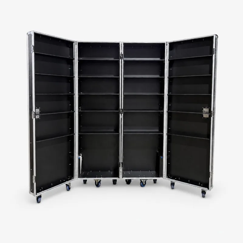 Custom Retail Display Cabinet Flight Case with LED Light