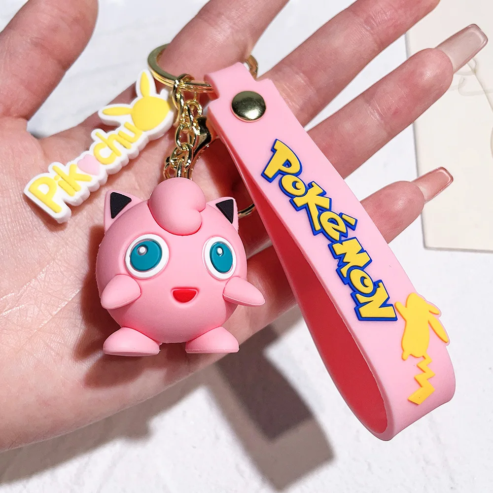 Pokemon Pikachu Schlüsselanhänger Anime Actionfigur Niedlicher Charmander Psyduck Puppe Schlüsselring Auto Tasche Mode Schmuck Geschenk Kinderspielzeug Kawaii