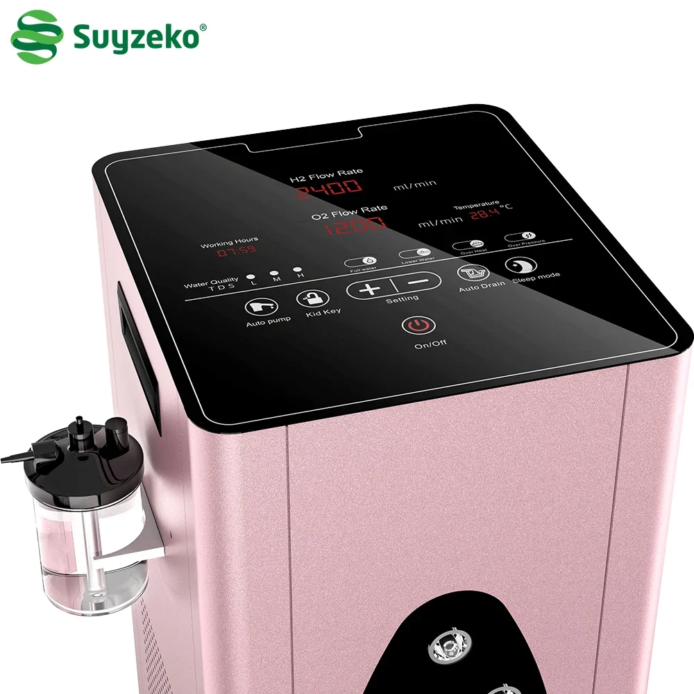 Suyzeko Rehabilitation Hydrogen Health Care Updated Iridium Electrolyser SPE Hydrogen Oxygen Machine Hydrogen Inhaler