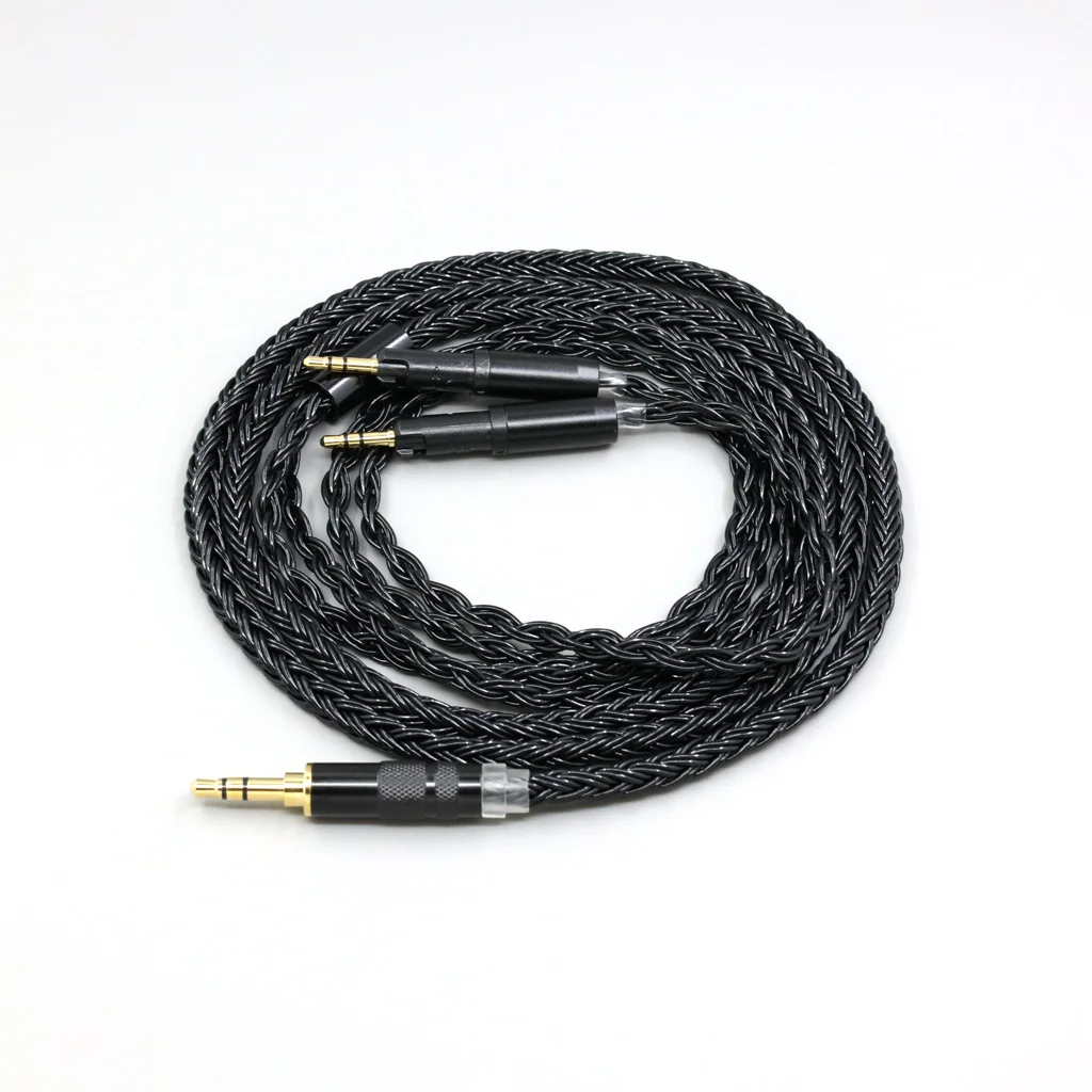 Für Audio-Technica ATH-R70X ATH-R70XA Kopfhörer-Headset, 16-adriges, schwarzes geflochtenes Kopfhörerkabel LN008863 – Detail 3