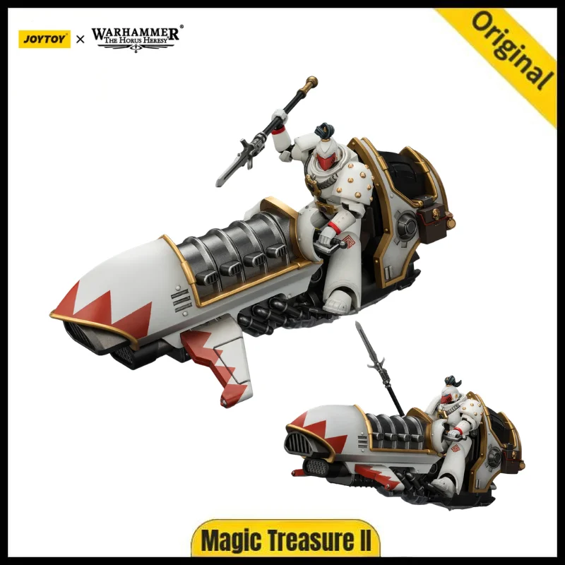 【In stock】JOYTOY Warhammer 40K Sons of Horus Legion Scimitar Jetbike with Heavy Bolter White Scars Legion Shamshir Jetbike 1/18