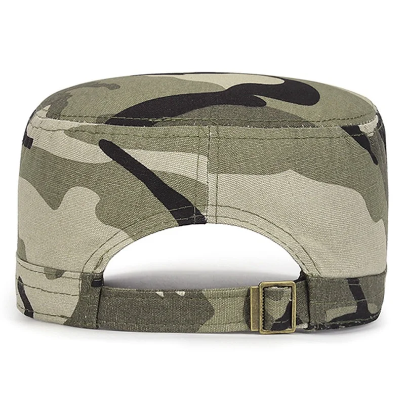 Sombreros militares para hombre, gorra de cuerpo, protector solar, CS, camuflaje, parte superior plana, algodón, letras bordadas, ajustable, Verano