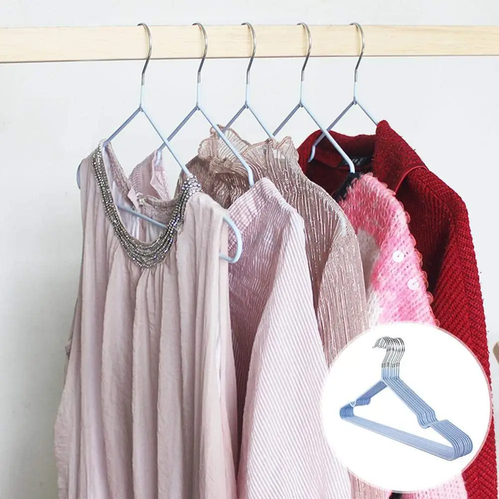 BUYYES Non-Slip Hangers Heavy Hangers Space Saving Metal & Rubber Coating Clothes Hangers for Jeans Slacks Suit Coat Rack