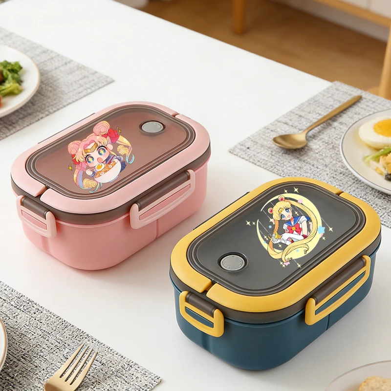 

Sailor Moon Girl Bento Lunch Box Student Portable Fruit Food Boxes Microwave Lunch Boxs Picnic Case Children Food Container gift