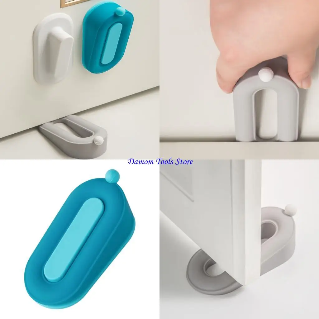 57BE PVC Doughnuts Shaped Door Stoppers Quiet Cushions Buffer Not Collision for Home
