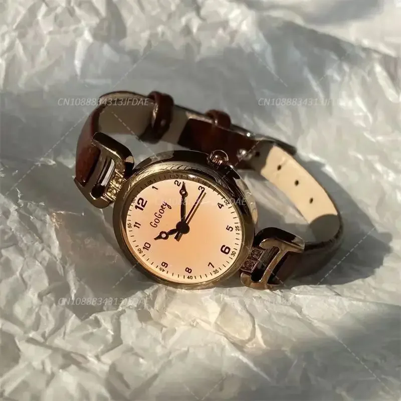 Orologio al quarzo vintage da donna in pelle PU cinturino sottile orologio da polso da donna orologi tinta unita moda donna orologio Relojes Para Mujer