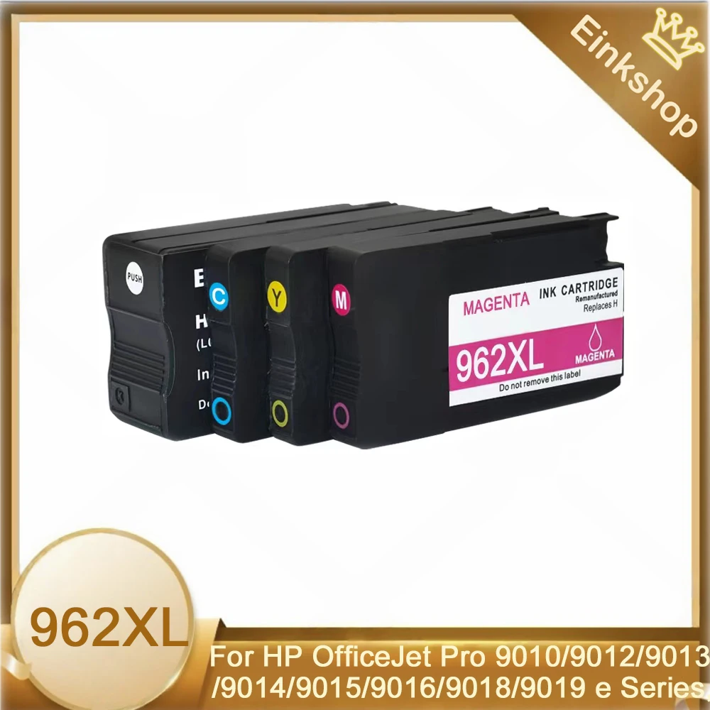 Cartucho de tinta 962XL de 4 colores, cartucho de tinta 966 XL compatible con impresora HP OfficeJet Pro 9010 9012 9015 9020 9022 9025 9029