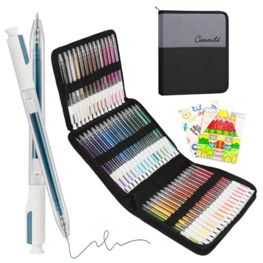 

Выдвижные гелевые ручки с блестками для раскрасок для взрослых, блестящие маркеры, цветные гелевые ручки для плавного рисования и ведения дневников для художников