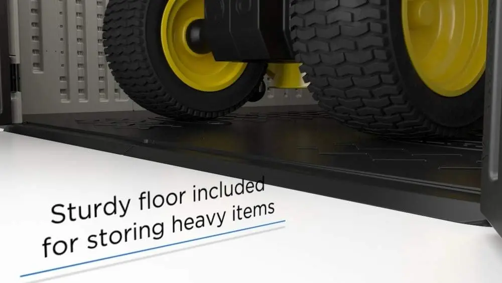 4' x 8' 강화 바닥이 있는 견고한 수지 Tremont 보관 창고, 자연광용 채광창, 잠글 수 있는 이중 도어