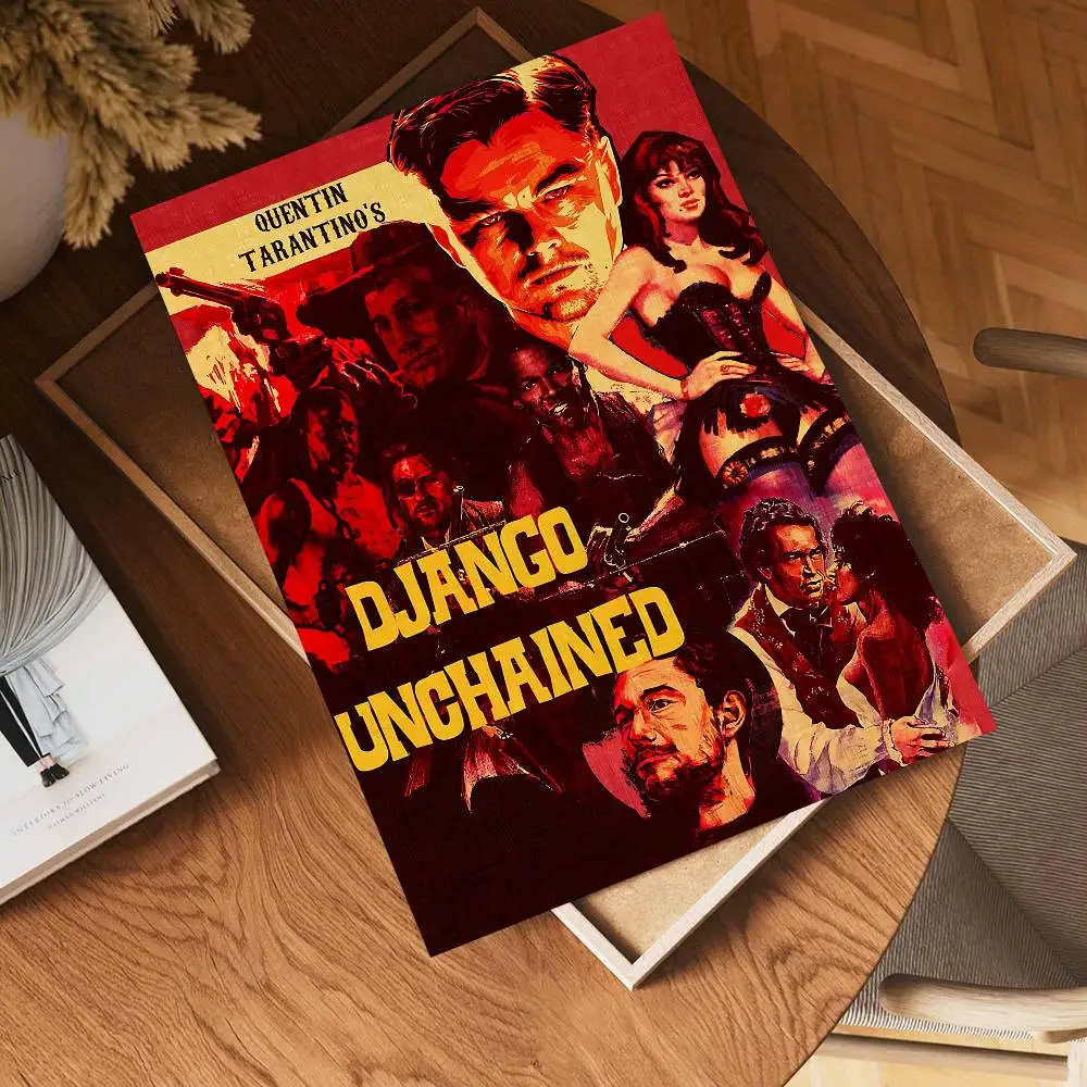 الفيلم الكلاسيكي D_Django U_Unchained Whitepaper ملصق HD جودة ملصق جدار الفن اللوحة غرفة الدراسة جدار ديكور #5