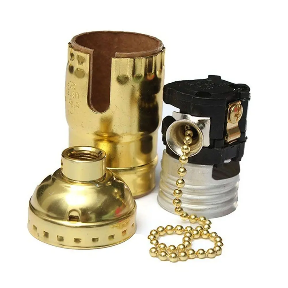 الرجعية الجديدة قاعدة حامل مصباح غلاف من الألومنيوم المسمار لمبات الملحقات لا التبديل الإضاءة المقبس حامل قواعد المصباح #2