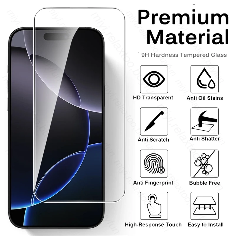 6 In 1 9H Tempered Glass Screen Protector for iPhone 16 Pro Max 3D Camera Protective Glass on iPhone16 Plus i Phone 16Pro ProMax