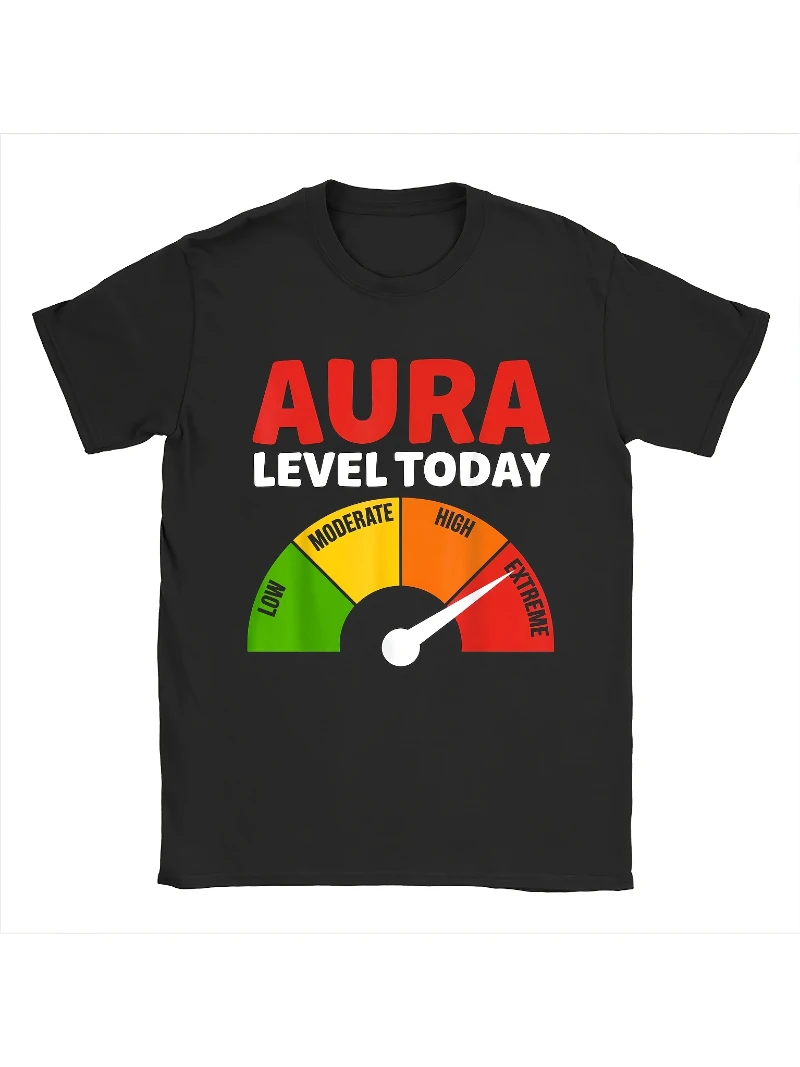 Aura Value Today's Aura Value Calculator Farm Aura Fun Aura Farm T-shirt  Unisex Pure Cotton Loose Casual T-shirt