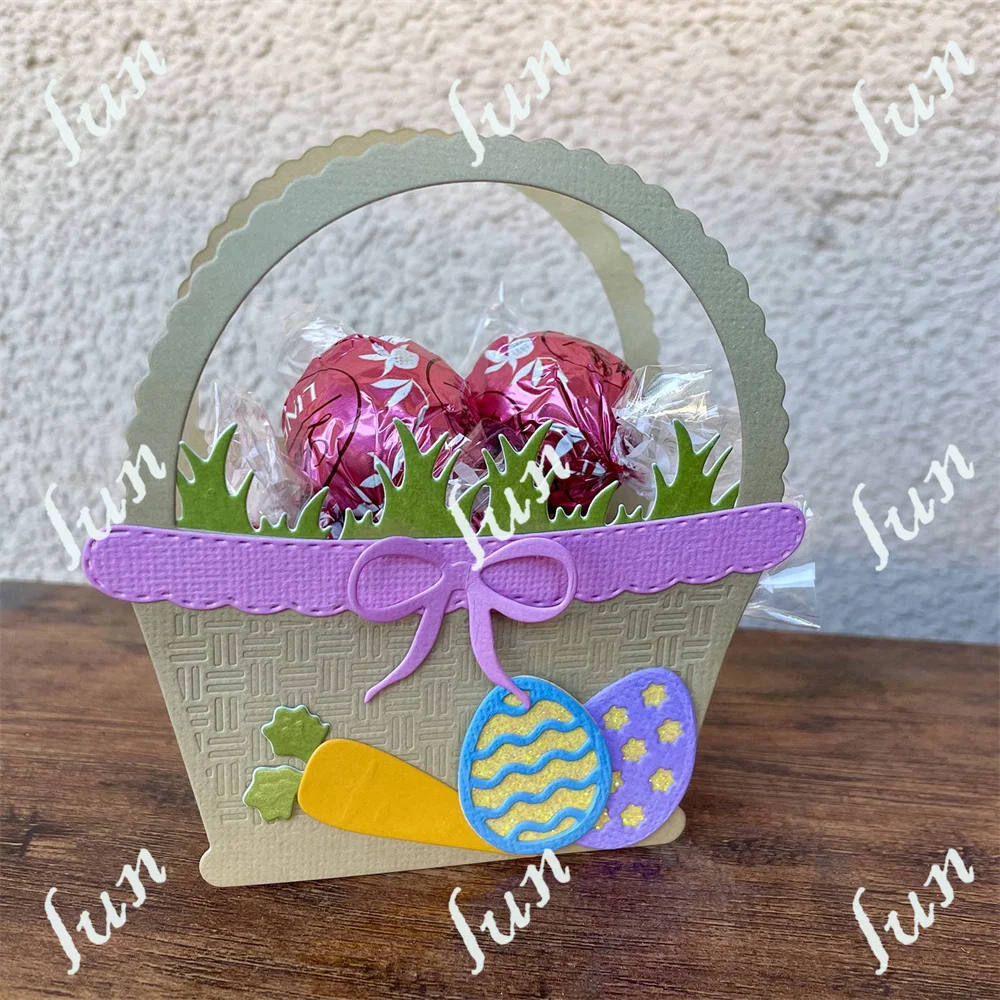 Baskets & Bunnies Easter Metal Cutting Dies Box Stencils for DIY Scrapbooking Photo Album Decoration Embossing Paper Cards