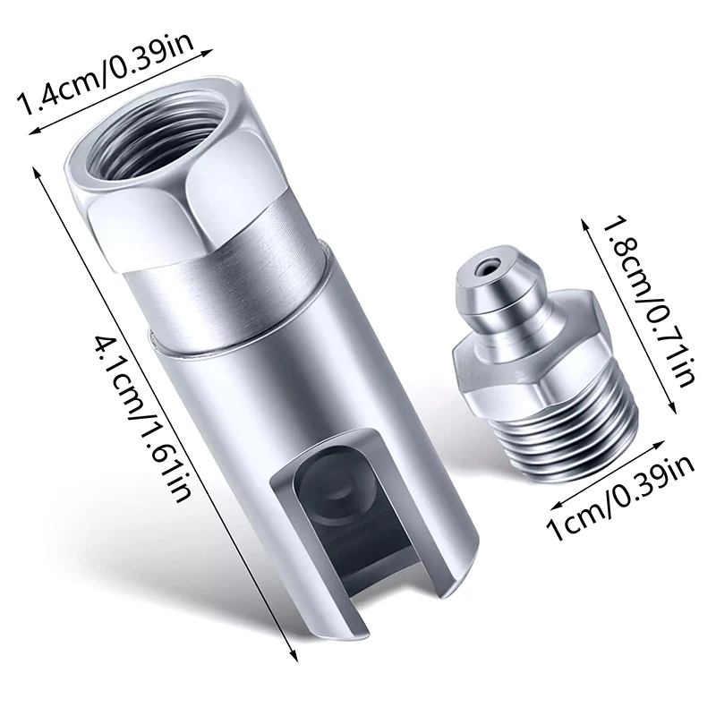 Grease Coupler Right Angle 90 Degree Push-on Slotted Grease Gun With 1/8 Inch NPT Threads Slotted Standard Grease Couplers Nippl