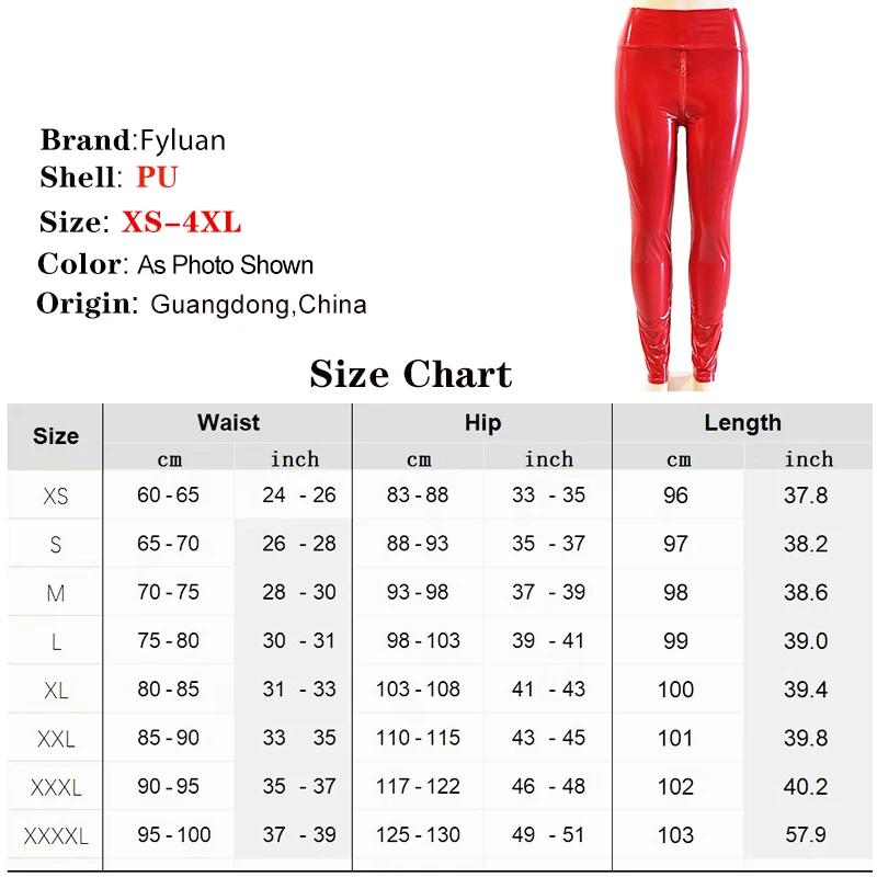 Sexy High Waist Pants New Women's Red Leather Leggings Double Zipper Open Crotch Pants Exotic  Nightclub Ankle-Length Trousers