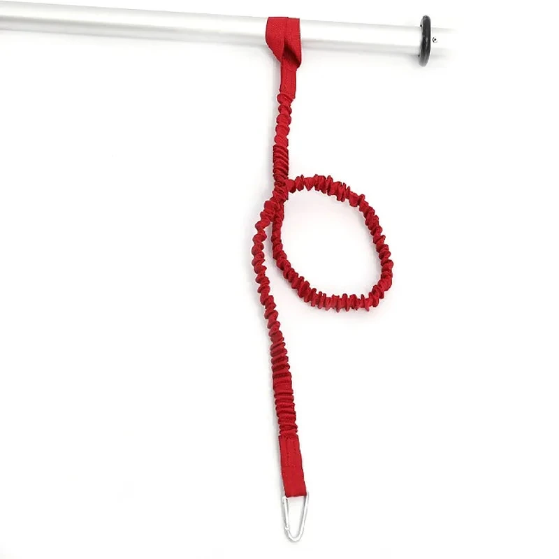 DIZETION 1PC elastische Kajak-Paddel-Leine verstellbar mit Sicherheitshakenstange, gewickeltes Lanyard, Kordel, Seil, Bootszubehör – Detail 10