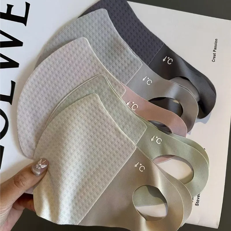 1PCS ฤดูร้อน Breathable Wage หน้ากากป้องกันแสงแดดสําหรับผู้หญิงและแห้งเร็วผ้าไหมน้ําแข็ง Cool Sensation UV ป้องกัน Masksk