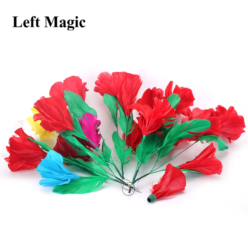 

Appearing Bouquets & Color Changing Flower Magic Tricks Wand to Feather Bouquet Magia Magician Stage Illusion Gimmick Props Fun