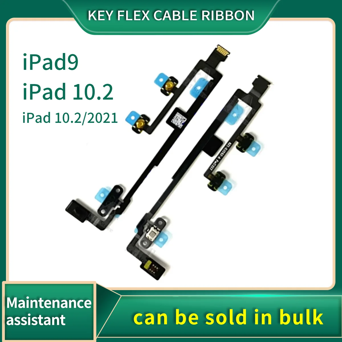 Power Volume On Off Key Flex Cable Ribbon for iPad 9 9th Gen 2021 10.2 Inch Repair Parts Power Switch Button Cable