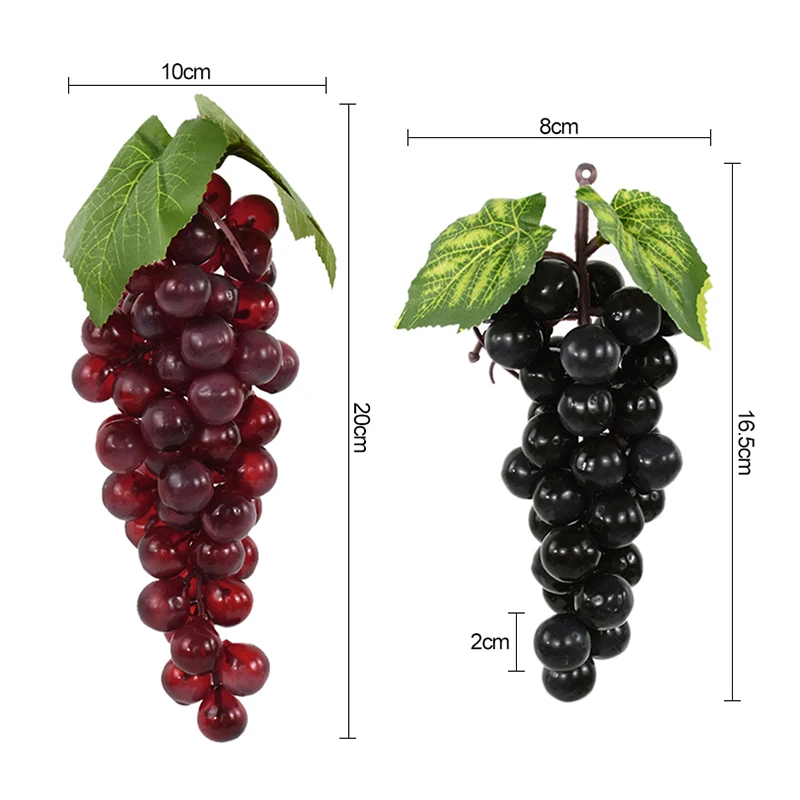 Artificial Grapes Simulation Fruits Grape Bunches for Home Kitchen Wine Decoration Wedding Party Table Centerpiece Decor Props