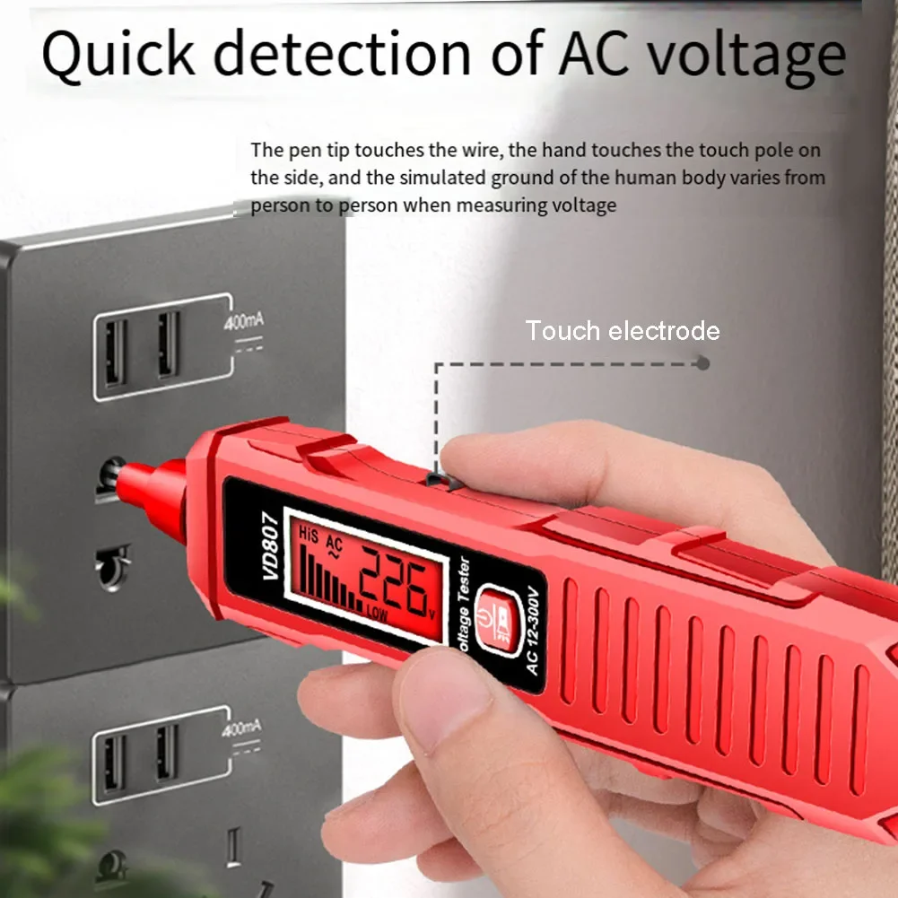 Imagem -03 - Nvc Indução Power Identification Test Pen Fio Eletricista Especial Instrumento Inteligente Peças Acessórios Ferramentas 1pc Vd807