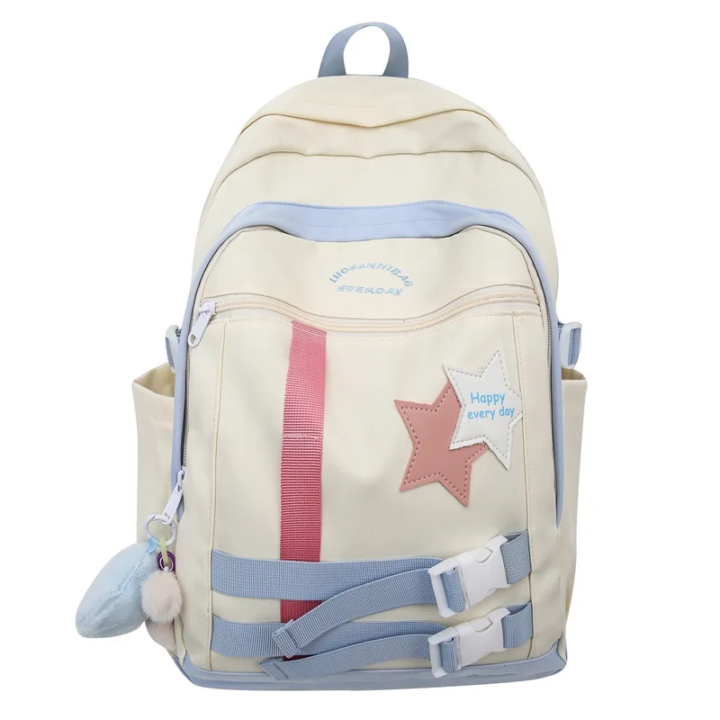 Fashion Cute Junior High School Schoolbag College Style Girl Student Large Capacity Trendy Laptop Book Bag Teens Travel Backpack