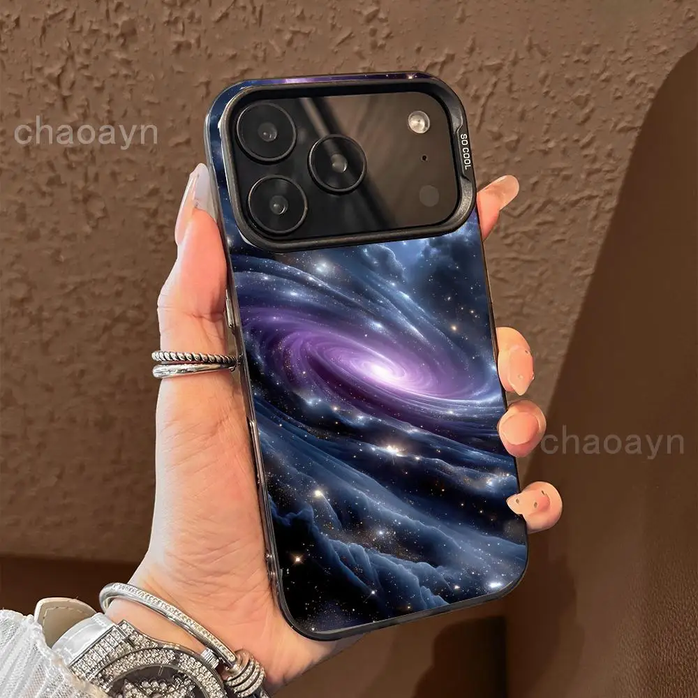 

Purple Galaxy Phone Case case for iPhone17 16 15 14 13 12 11 Pro/ Max/Plus shock-proof rear cover anti-fingerprint