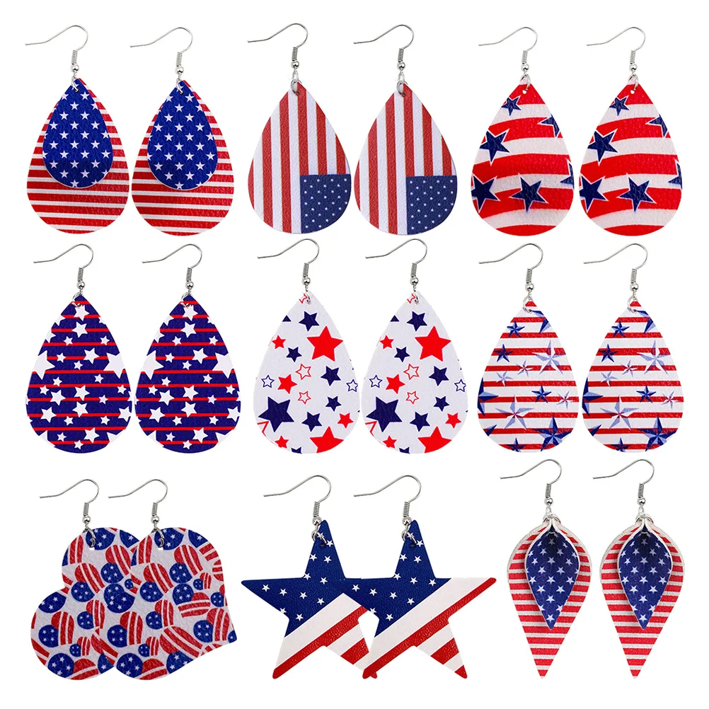 

Earrings Set PU Artificial Fashion Ear Accessories Durable Lightweight Birthday Wedding Gift Christmas Party Stylish