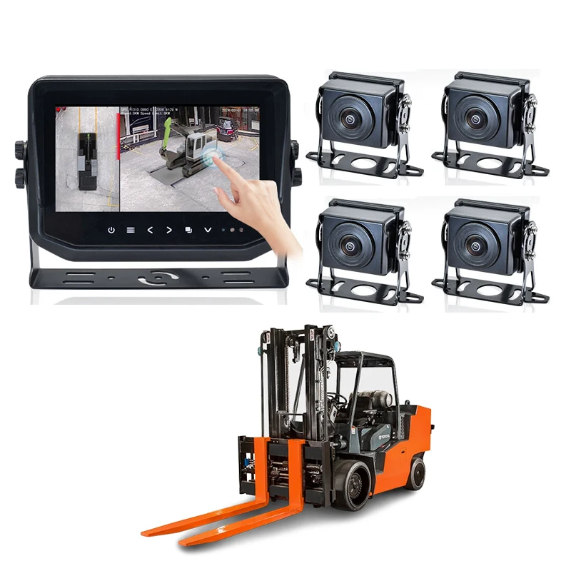 سيارة عكس المعونة 360 AVM نظام الكاميرا الكل في آلة واحدة مع كشف المشاة رافعة شوكية شاحنة نظام الكاميرا #2