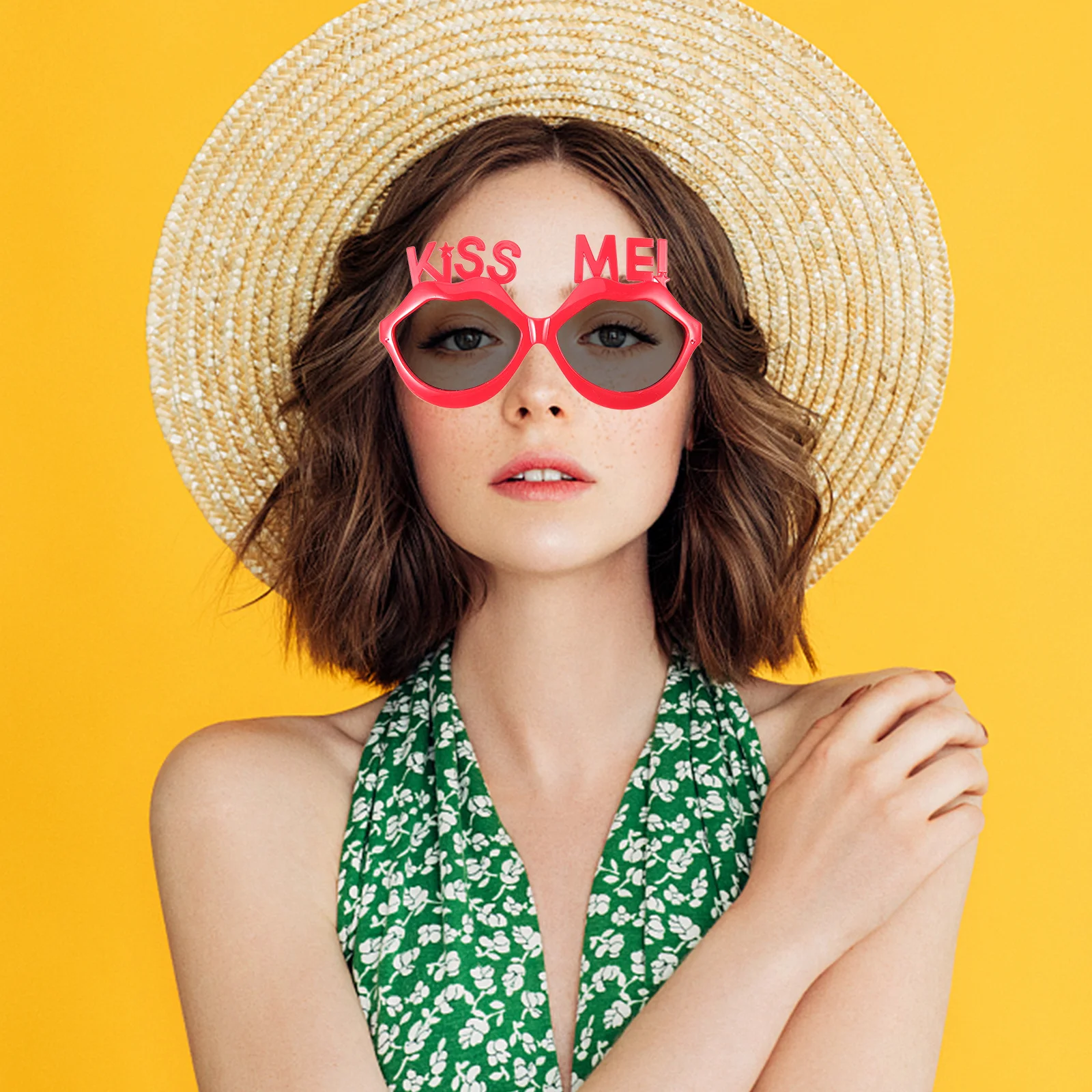 

Fun Glasses for Party Lips Shape Eyeglasses Novelty Decorative Sunglasses Beach Music Festival Prop Adult Role Play Accessory